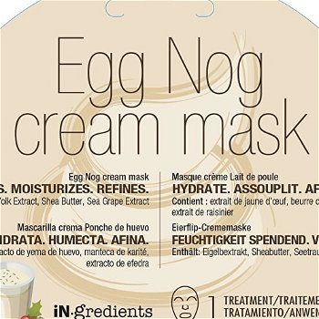 masqueBAR Hydratačná krémová pleťová maska Egg Nog (Cream Mask) 1 ks