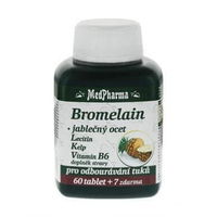 MedPharma Bromelain 300 mg + jabl.ocet, lecitín, kelp, B6 - 67 tabliet