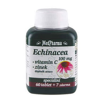 MedPharma Echinacea 100 mg + vitamín C + zinok 67 tablet