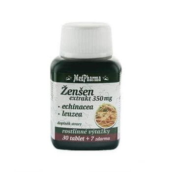 MedPharma Ženšen 350 mg + echinacea + leuzea 67 tablet