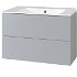 MEREO - Aira, koupelnová skříňka s keramickým umyvadlem 81 cm, šedá CN731