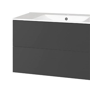 MEREO - Aira, kúpeľňová skrinka s keramickým umývadlom 101 cm, antracit CN752