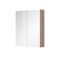 MEREO - Aira, Ponte kúpeľňová galerka 60 cm, zrkadlová skrinka, dub Kronberg CN716GD