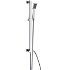 MEREO MEREO - Sprchový set Quatro s tyčou, hadicou, ručnou a hlav. hranatou sprchou, sivá CBQ60101SPN