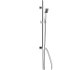 MEREO MEREO - Sprchový set Quatro s tyčou, hadicou, ručnou a hlav. hranatou sprchou, sivá CBQ60101SPN