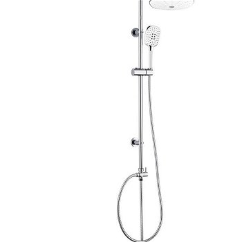 MEREO MEREO - Sprchový set Sonáta s tyčou, hadicou, ručnou a hlavovou sprchou, biela CB60101SPA