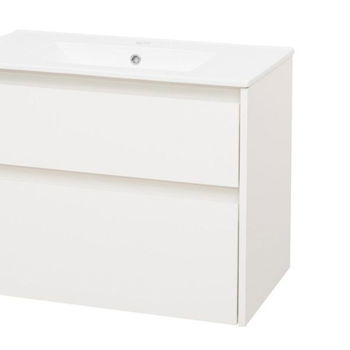 MEREO - Opto, kúpeľňová skrinka s keramickým umývadlom 81cm, biela CN911