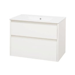 MEREO - Opto, kúpeľňová skrinka s keramickým umývadlom 81cm, biela CN911