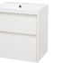 MEREO - Opto, kúpeľňová skrinka s umývadlom z liateho mramoru 61 cm, biela CN910M