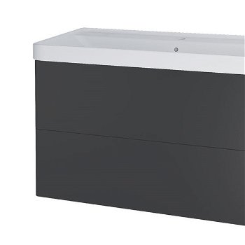 MEREO - Siena, kúpeľňová skrinka s keramickým umývadlom 101 cm, antracit mat CN4321