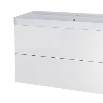 MEREO - Siena, kúpeľňová skrinka s keramickým umývadlom 101 cm, biela lesk CN4121