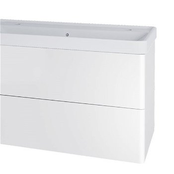 MEREO - Siena, kúpeľňová skrinka s keramickým umývadlom 101 cm, biela lesk CN4122