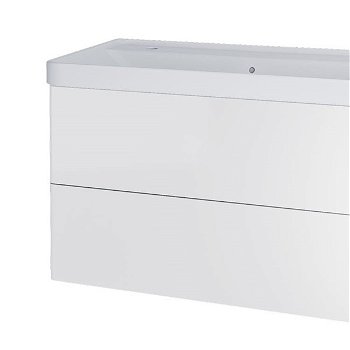 MEREO - Siena, kúpeľňová skrinka s keramickým umývadlom 101 cm, biela lesk CN4122