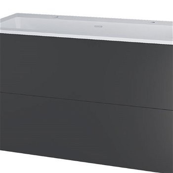 MEREO - Siena, kúpeľňová skrinka s umývadlom z liateho mramoru 101 cm, antracit mat CN432M2