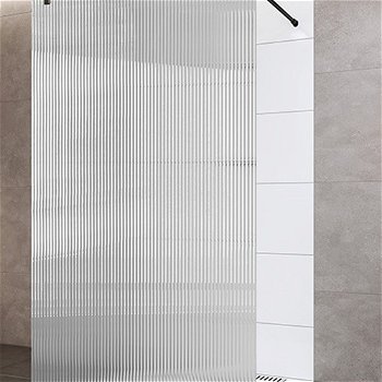 MEREO - Sprchová stena WALK IN, Novea, 100 x 200 cm, black ALU, sklo Line CK10603HBL