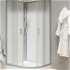 MEREO - Sprchový box, štvrťkruh, 80cm, satin ALU, sklo Point, zadne steny biele, liatá vanička, so strieškou CK35172KMSW