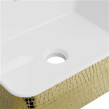 MEXEN - Catia umývadlo na dosku 48 x 37 cm, biela/zlatá vzor 21314808