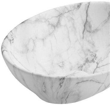 MEXEN - Elza umývadlo na dosku 40 x 33 cm, biely kameň 21014094