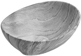 MEXEN - Elza umývadlo na dosku 40 x 33 cm, šedý kameň 21014096