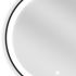 MEXEN - Esso zrkadlo s osvetlením 60 cm, LED 6000K čierny rám 9825-060-060-611-70