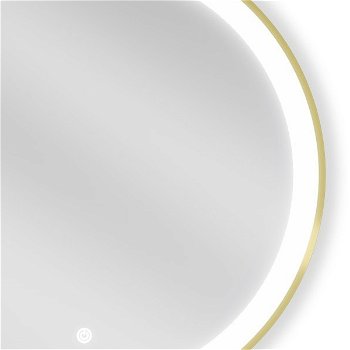 MEXEN - Esso zrkadlo s osvetlením 60 cm, LED 6000K zlatý rám 9825-060-060-611-50