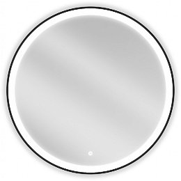 MEXEN - Esso zrkadlo s osvetlením 80 cm, LED 6000K čierny rám 9825-080-080-611-70