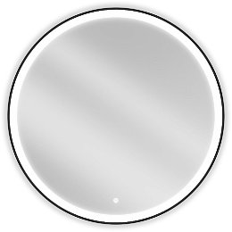 MEXEN - Esso zrkadlo s osvetlením 90 cm, LED 6000K čierny rám 9825-090-090-611-70