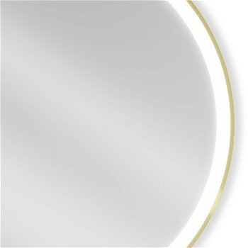 MEXEN - Esso zrkadlo s osvetlením 90 cm, LED 6000K zlatý rám 9825-090-090-611-50