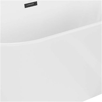 MEXEN - Flavia vaňa voľne stojaca 150x75 cm, biela s biela, čierny sifón 54031507500-B