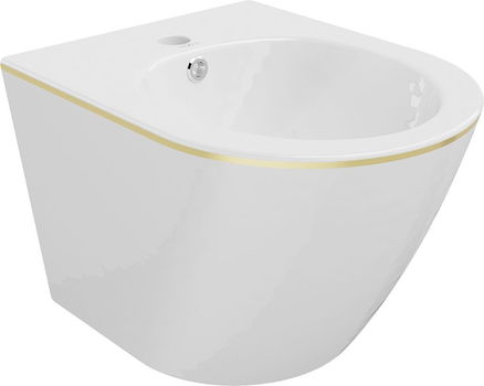 MEXEN - Lena bidet závesný, biela/zlatá linka 35224805