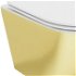 MEXEN - Lena Závesná WC misa vrátane sedátka s slow-slim, duroplast, biela/zlatá 30224006