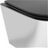 MEXEN - Lena Závesná WC misa vrátane sedátka s slow-slim, duroplast, čierna mat / strieborná 30224074