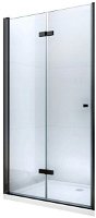 MEXEN - Lima sprchové dvere zalamovacie 70, transparent, čierna so stenovým profilom 856-070-000-70-00