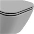 MEXEN - Madox Závesná WC misa Rimless vrátane sedátka s slow, Duroplast, svetlo šedá mat 30154061