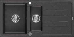 MEXEN MEXEN - Andres granitový drez 1.5 s odkvapkávačom 1000x500 mm, čierna spotty 6515101510-76