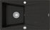 MEXEN MEXEN - Cesar granitový drez 1-misa drez s odkvapkávač 775x470 mm, čierna / kovové zlato 6514771010-75
