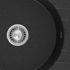 MEXEN MEXEN - Kevin granitový drez 1 s odkvapkávačom 586x458 mm, čierna / metalík, sifón chróm 6517581005-73