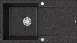 MEXEN MEXEN - Leo granitový drez 1 s odkvapkávačom 900x500 mm, čierna spotty 6501901010-76