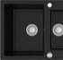 MEXEN MEXEN - Matias žula drez 1,5-misa drez s vypúšťaním krátky Board 900x505 mm, čierna / kovové zlato 6502901505-75