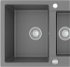 MEXEN MEXEN - Matias žula drez 1,5-misa drez s vypúšťaním krátky Board 900x505 mm, sivá 6502901505-71