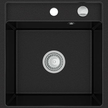 MEXEN MEXEN - Vito granitový drez 1-miska 520x490 mm, čierna 6503521000-77