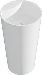 MEXEN - Onyx-02 Voľne stojace umývadlo s liateho mramoru 45 x 45 cm, biela mat 26544500