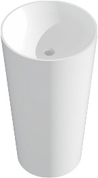 MEXEN - Onyx-03 Voľne stojace umývadlo s liateho mramoru 45 x 45 cm, biela mat 26534500