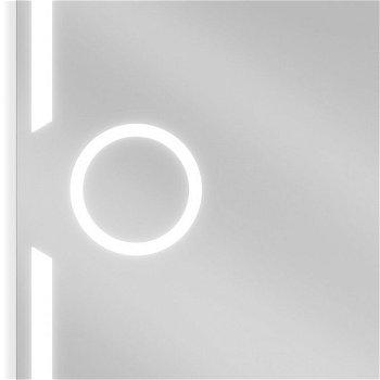MEXEN - Onyx zrkadlo s osvetlením s kozmetickým zrkadlom 60 x 80 cm, LED 600 9813-060-080-611-00