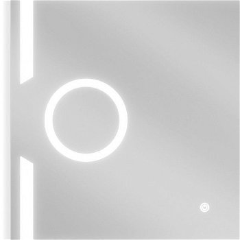 MEXEN - Onyx zrkadlo s osvetlením s kozmetickým zrkadlom 80 x 60 cm, LED 600 9813-080-060-611-00