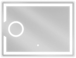 MEXEN - Onyx zrkadlo s osvetlením s kozmetickým zrkadlom 80 x 60 cm, LED 600 9813-080-060-611-00