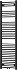 MEXEN - Plutón vykurovací rebrík/radiátor 1700 x 500 mm, 844 W, čierna W106-1700-500-00-70