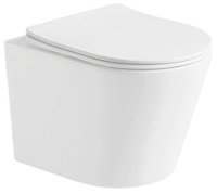 MEXEN - Rico Závesná WC misa vrátane sedátka s pomalým tenkom, duroplast, biela mat 30724001
