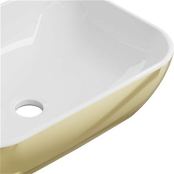 MEXEN - Rita umývadlo na dosku 45 x 32 cm, biela/zlatá 21084506
