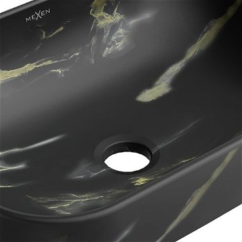 MEXEN - Rita umývadlo na dosku 45 x 32 cm, čierny kameň 21084588